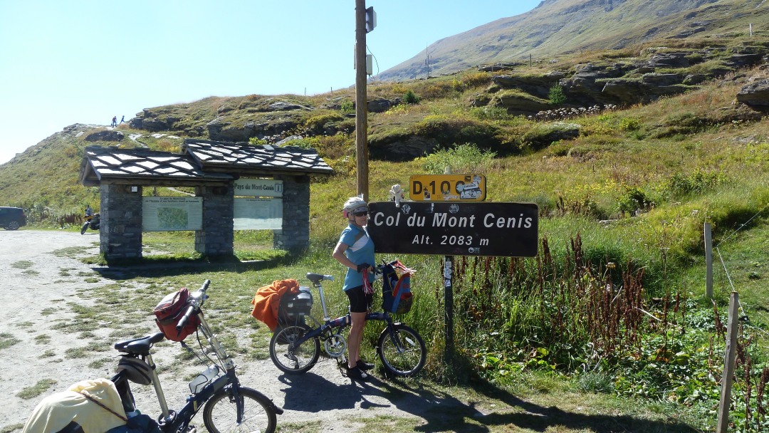Kate at the Col du Mont Cenis
