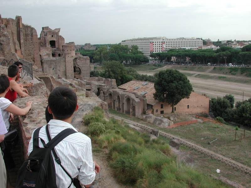 Remains of the Imperial Palace overlooking the Circus Maximus